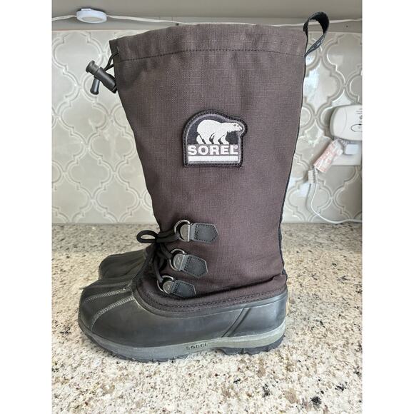 Sorel Boots Womens Size 8 Black Snowfall Insulated Waterproof Tall Lined Snow - Picture 2 of 11